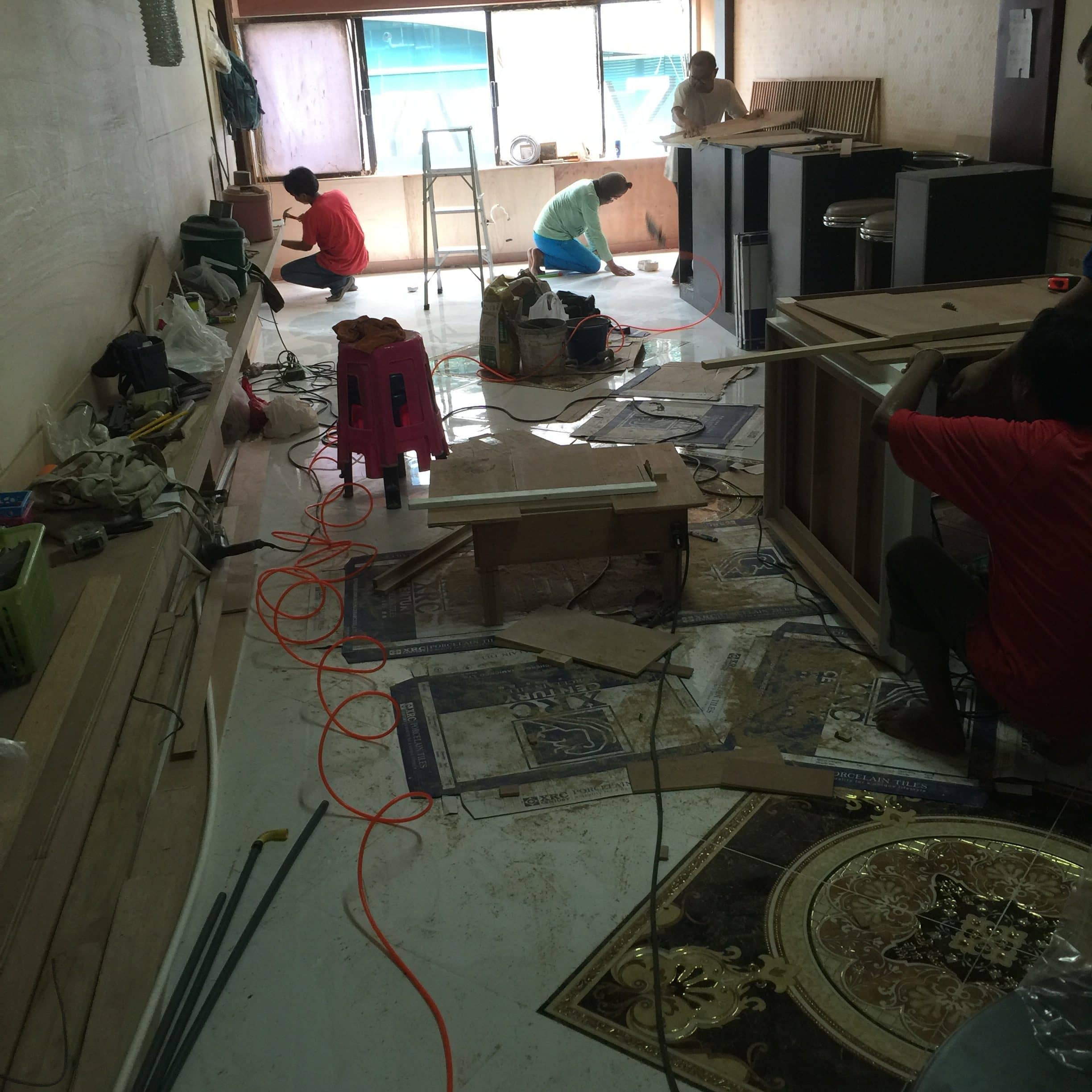 バンコクATAMAサロン新店舗工事現場